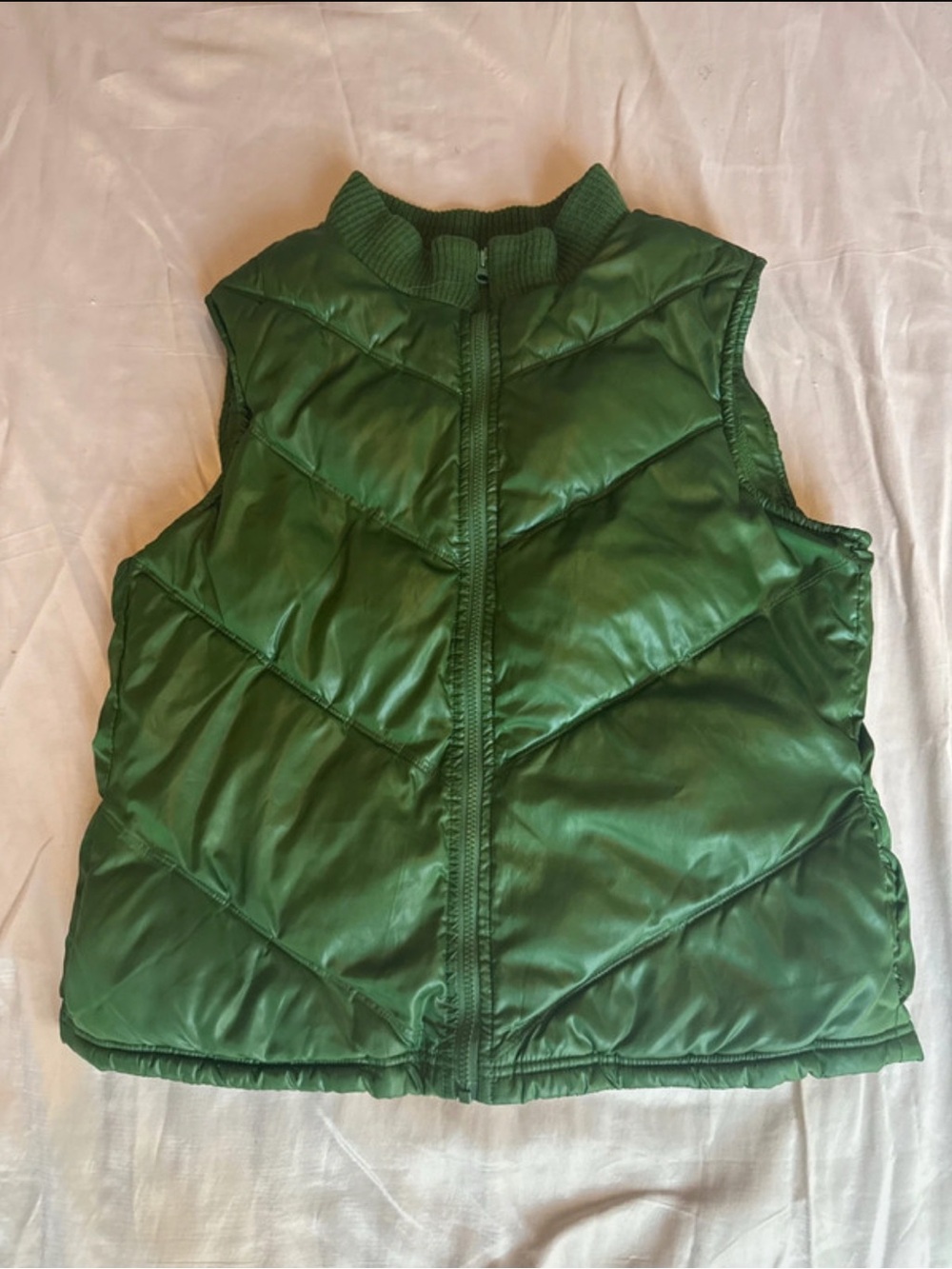 Old Navy Green Quilted Puffer Vest